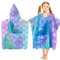 Badeponcho Kinder mit Kapuze, Mikrofaser Poncho Strandtuch, Handtuch Poncho Kinder, Badehandtuch Kinder Badeponcho, Badetuch Kinder für MäDchen, Jungen Kleinkind 2-8 Jahre Alt (Meerjungfrau)