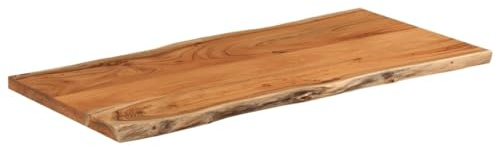 vidaXL Tischplatte 80x40x2,5 cm Rechteckig Massivholz Akazie Baumkante