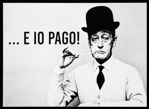 KUSTOM ART Dekoratives Wandposter Serie Italienische Schauspieler Promis Totò ... e io Pago Kunstdruck auf beschichtetem Papier 42 x 30 cm ohne Rahmen