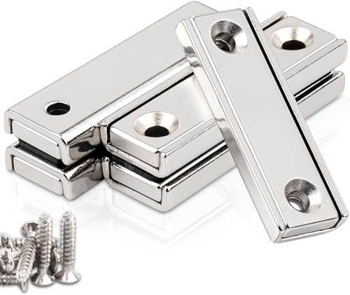 Neodym Magnete Extra Stark,40x13.5x5mm Rechteckige Magnete Starke mit Loch,Neodym Magnete Extra Stark Magnete mit Öffnung für Schraube zum Anschrauben Topfmagnet Türmagnet Küchen, Badezimmer, Büro