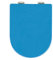 Giural Colore Tavoletta WC D Forma, Sedile WC con Sgancio Rapido, Copriwater Universali, Rapido Montaggio, Facile da Pulire, Toilet Seat in Plastica,Blu