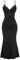 GORGLITTER Women's Lace Ruched Spaghetti Straps Bodycon Maxi Dresses Cocktail Party Pencil Long Dress Evening Gowns Black S
