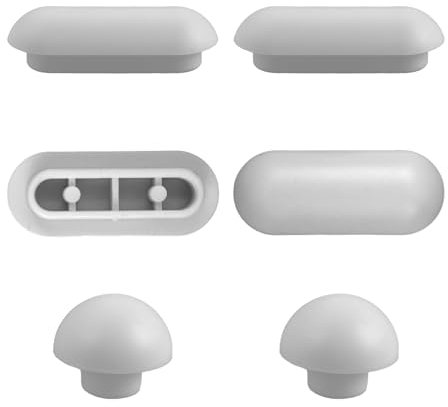 Tabanzhe Toilet WC Seat Buffer Set- 6 Pack Universal Toilet Seat Noise Dampening Bumpers Replacement Cushioning Pads,Gasket Toilet Seat Buffer Set(Grey)