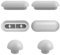 Tabanzhe Toilet WC Seat Buffer Set- 6 Pack Universal Toilet Seat Noise Dampening Bumpers Replacement Cushioning Pads,Gasket Toilet Seat Buffer Set(Grey)