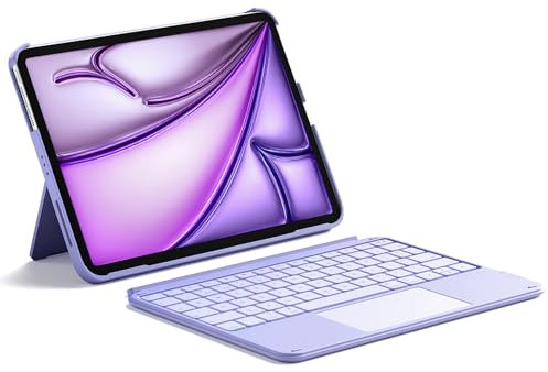 Inateck Keyboard Case for iPad A16 11th Gen 2025/10th Gen 2022 (11/10.9 inch), Ultralight Keyboard with Touchpad for iPad Air 11 M3 2025/M2 2024, Air 5/4, Pro 11 4/3/2/1, Detachable, KB04122 Purple