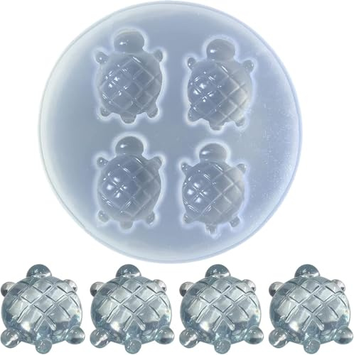 Labriciyon Moules à bijoux en résine, moule en silicone tortue pour pendentifs en résine, porte-clés, boucles d'oreilles, fournitures de moulage de bijoux