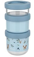 Mepal - Caja de aperitivos apilable 3 unidades Mio Little Dutch - Apila tantas como necesites - Apto para microondas y congelador - A prueba de fugas - 100 + 175 + 275 ml - Forest Friends