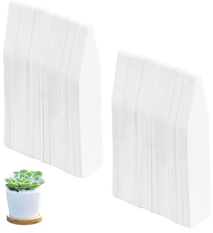 200 Pz Etichette per Piante Piccole in Plastica Bianca, 5 x 1 cm, Marcatori Impermeabili per Erbe e Piante da Giardino, per Identificazione di Piantine e Piante Succulente,cartellini marcatori piante