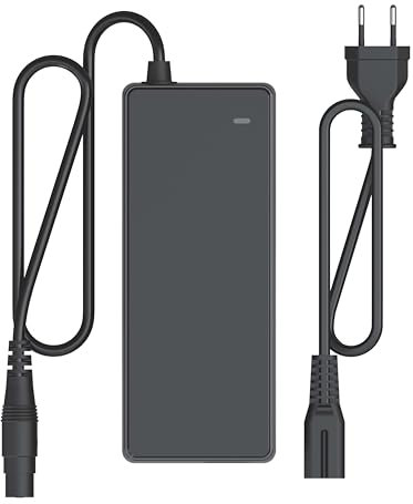 Mezelon Cargador Patinete Xiaomi, 54.6V 2A Cargador para Patinete Eléctrico Xiaomi 4 Pro MAX, 4 Pro Plus, 5 MAX, Ninebot ZT3 Pro, Cargadores de baterías para patinetes, Cargadores de Batería 48V