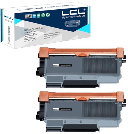LCL TN2220 Schwarz Hohe Kapazität Tonerkartusche Kompatibel für Brother TN2220 TN2210 TN-2220 TN-2210 für MFC-7360N MFC-7460DN MFC-7860DW FAX-2840 FAX-2940 HL-2130 HL-2135W HL-2240 HL-2250DN (2 Pack)