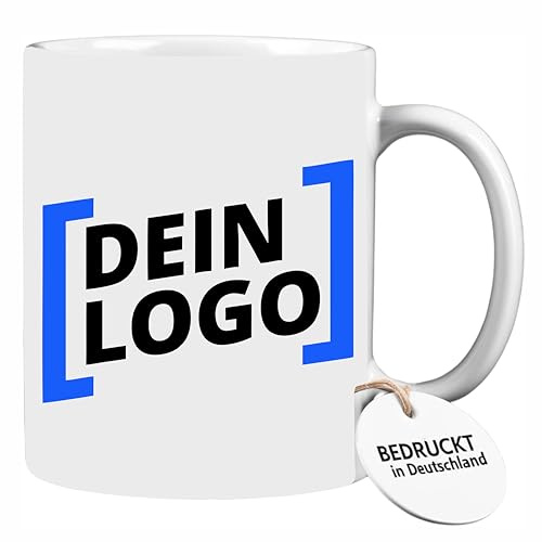HD PRINT4YOU 36 stück Personalisierbare Logo-Tasse für Firmen, Events & Werbeartikel – Hochwertige Kaffeetasse zum Bedrucken (Weiss)
