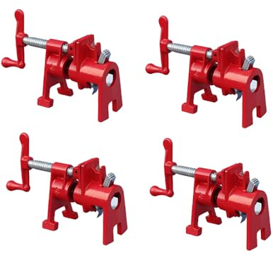 NEWFUN 4 Pièces 3/4 Serre-Joint en Tube Collier de Serrage, Colliers de serrage, serre-joints rapides pour le travail du bois, tuyaux, tubes, câbles