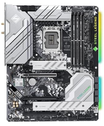 Placa Madre Fit For ASRock Z690 Steel Legend WiFi 6E/D5 LGA1700 DDR5 128G Compatible con M.2 y procesadores 14900F, 14700, 13400 12400