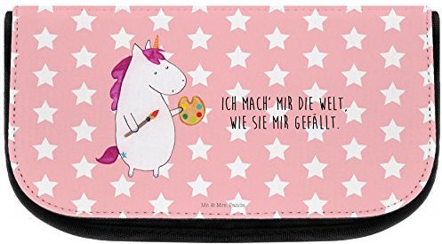 Mr. & Mrs. Panda Kosmetiktasche Einhorn Künstler - Geschenk, Kosmetik Tasche, Kulturbeutel, Unicorn, Kosmetikbeutel, Schminktasche Klein,