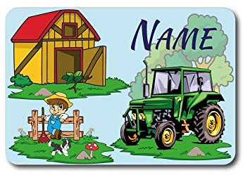 Bambinella® - Wand-/Türschild Motiv: Traktor - personalisiert
