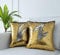 LIGICKY 2er Set Kissenbezug Luxus Farbveränderlich Pailletten Samt Kissenhülle Dekorative Squar Kissenbezüge Weich Kissen für Sofa Couch Schlafzimmer Wohnzimmer Büro Auto 45x45 cm Gold und Silber