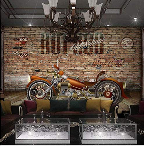 ZZXIAO Mur de moto 3D Design fond d'écran Photo fond d'écran Papier Peint 3D Salle de séjour Chambre à coucher Salle de séjour Mural enfant-250cm×170cm