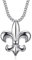 BOBIJOO Jewelry - Collier Pendentif Fleur de Lys Homme Femme Discret Symbole France Royauté Acier Argenté
