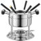 MÄSER 931933 Fondue Set für 6 Personen, ideal für Fleischfondue, 11-teiliges Fondueset inklusive Fonduegabeln und Fonduebrenner, im hübschen Geschenkkarton, Edelstahl, 1.8 liters