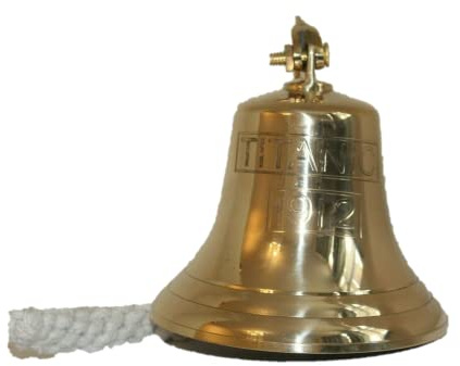 Brass Titanic Ship 4 Inch Bell - Last Order Wall Hanging Bell for Pub, School, Diner