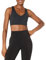 Amazon Essentials Damen Active Sculpt Sport-BH mit V-Ausschnitt und mittlerer Unterstützung, Schwarz, L