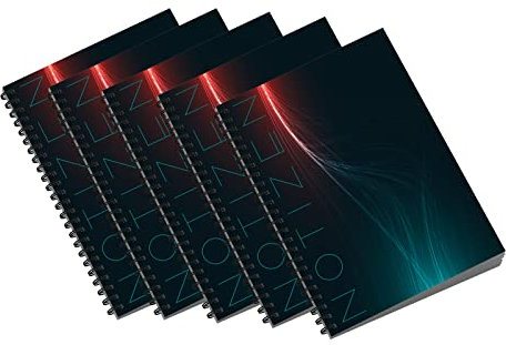 Primus Print Collegeblock - A4 - kariert - 80 Blatt - Spirale - Design Deckblatt (5, Schwarz)