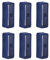 6 Pièces Boucle de Bracelet de Montre pour Huawei Band 7 /Band 6/Band 6 Pro/Band 5/Band 5i/Band 4/Band 4 Pro/Band 3/Band 3 Pro, 16mm Passant Bracelet Montre Silicone (Bleu)