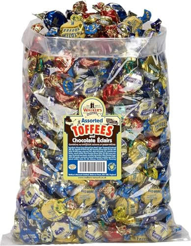 Walkers Assorted Toffees and Chocolate Eclairs 1 kg in Premier Life Store Box