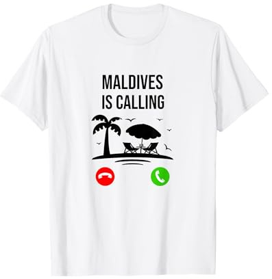 Malediven ruft lustige Souvenir Urlaub Reise Sommer T-Shirt