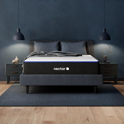 Nectar King Mattress 25 cm - Medium-Firm Memory Foam - Quilted Cooling Cover - 365 Night Trial - Forever Warranty