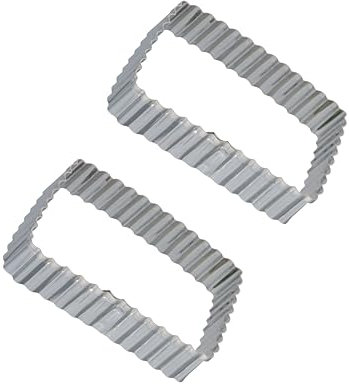 Pokinge 2 formine per biscotti in acciaio inox con telaio a corona rettangolare per biscotti stampi per biscotti fai da te stampi per biscotti accessori da cucina