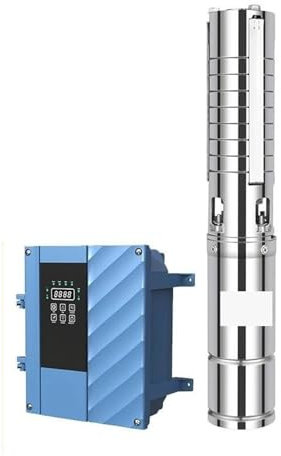 water pump submersible 4 AC/DC Solar Hybrid Water Pump Deep Well Submersible 2200W 3HP Stainless Steel MPPT Auto-switching Controller 7.5m3/H 150m
