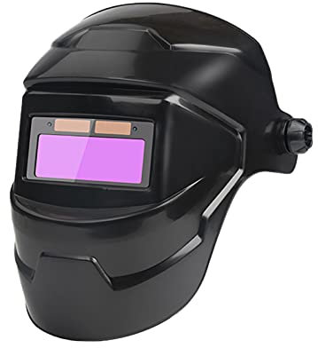 ulafbwur Casco de soldadura solar con oscurecimiento automático, funciona con energía solar, oscurecimiento automático, LCD transparente, protector de soldadura, campana de molienda, equipo de