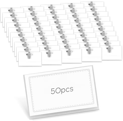 bssmmai Lot de 50 badges nominatifs professionnels avec pince crocodile et épingle de sûreté, porte-badges transparents, porte-badges en plastique imperméable pour école, collège, bureau, conférence