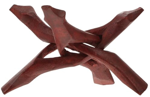 Amosfun Support Trépied En Bois 16 Cm Pour Bol Décoratif Coquille D'Ormeau Et Présentoir Cristal Support Stable Pour Décoration Intérieure Maison Bureau