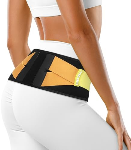 HEERTEEAJ Cintura di supporto per l'articolazione sacroiliaca per bacino, anca, articolazioni SI, sciatica, cintura di supporto per la parte bassa della schiena, cintura rotante, antiscivolo a 360°.