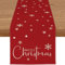 YCOLL Weihnachtsdeko Tisch Tischläufer Weihnachten Tischläufer Rot Winter Wasserabweisend Tischläufer Modern Weihnachtstischläufer für Drinnen und Draußen Party Küche Esstisch Dekoration