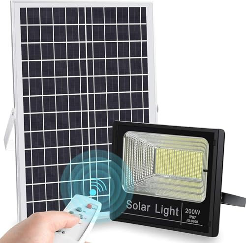Lampe de travail LED Lampe de chantier, Éclairage de sécurité solaire, lampadaire étanche, projecteur solaire à LED, for jardin extérieur, rue, camping, pêche, maison, voiture(60w)