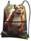 YYHWHJDE Lustiger Eichhörnchen-Rucksack mit Kordelzug, Reißverschluss, geeignet für Freizeitaktivitäten im Freien, 15,3 x 45,7 cm (L x H), Schwarz , One size