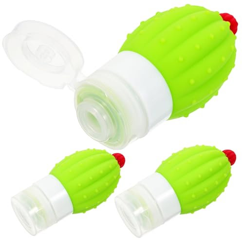 Baluue 3pièces Bouteilles De Voyage Forme De Cactus De Flacons Rechargeables Pour Shampooing Lotion Et Gel Pratiques Et Étanches Pour Déplacements