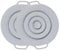 2 Pezzi Coperchio Universale Silicone,Culinario Coperchio Per La Protezione Dal Traboccamento,Coperchio Paraspruzzi Per Evitare Fuoriuscite Di Liquidi,Per Pentole Dal Diametro Di 15-25Cm (Grigio)