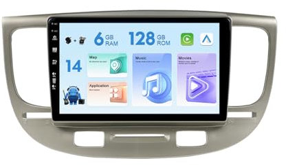 MISONDA 6G+128G Radio Coche para Kia Rio 2 (2005-2011) Android 13 con Navegación GPS Carplay Android Auto Bluetooth Mirror Link WiFi 9 Pulgadas IPS Pantalla Táctil