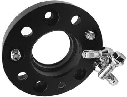 HRQCTIM Für B&MW G05 G20 G21 1 Stück Mutter Spurverbreiterungen PCD 5x112 CB 66,6 Mm Radnabenverbreiterung Geschmiedete Spurverbreiterung Auto Spurverbreiterungen(1PC Black 25mm)