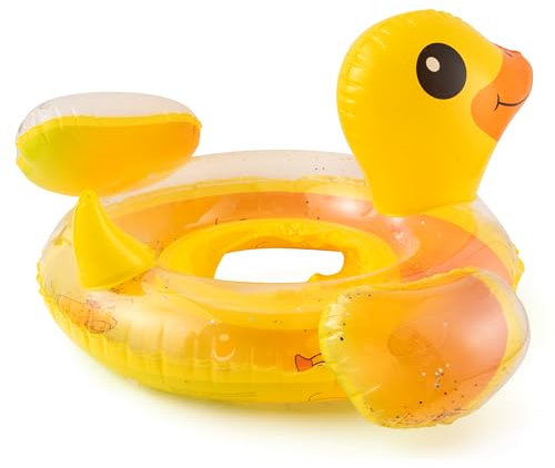WATINC Schwimmring Pool Aufblasbares für Kinder Gelbe Ente Schwimmbad Float Pool Ring Sommerurlaub im Freien Strand Wasser Party Spielzeug Float aufblasbaren Pool Schwimmen Ring für Kinder Kleinkinder