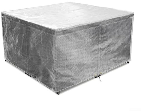 Housse de protection transparente pour meubles de jardin, assure une longue durée de vie (125 x 125 x 71 cm)