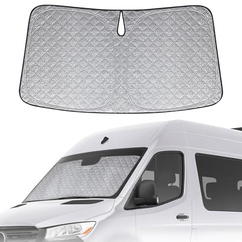 tivekeo Sonnenschutz Auto Frontscheibe Ersatz für Mercedes Sprinter 2018-2025, UV Schutz Reflektierender Staub Schutz Sonnenschutzfolie