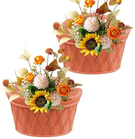 Fioriera verticale da giardino – vasi da parete, per grondaie, per piante, set di 2 vasi decorativi per interni, esterni, balcone, terrazza, giardino di casa e decorazione verde