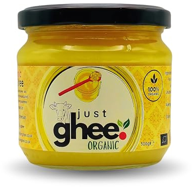 ORGANIC Cow Ghee | Original Flavour | Certified Organic | Grass Fed | High Smoke Point | Nutrient-Rich | 100% Vegetarian I Artisan Ghee | Ayurvedic Benefits | 300g Glass Jar
