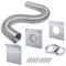 Pelletofen Frischlufteinlass-Set, 5,1 cm Durchmesser, 152,4 cm Stretch, Aluminiumschlauch, Edelstahlplatte, Outdoor-Luftsystem