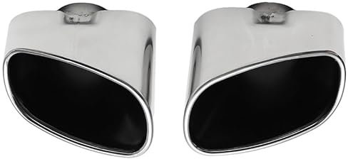 Auspuffblende,Auspuffblenden 2 stücke Edelstahl Chrom Auspuff Dual Endrohr Schalldämpfer Spitze Passend für BMW X5 E70 2000